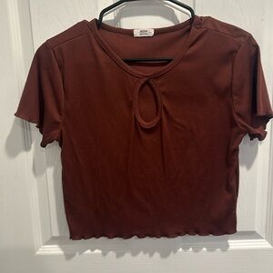 Brown crop top